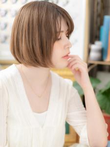 外国人風ミルクティーブラウン前下がりボブ　ミルキーベージュ - COVER HAIR & SPA bliss【カバーヘア アンド スパ ブリス】浦和/浦和西口店掲載