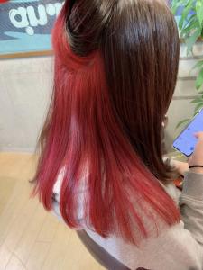 インナーカラー☆クランベリーレッド - Hair Salon Syrup掲載