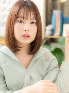 シースルーバングｘココアブラウン小顔ロブ　シースルーカラー - COVER HAIR bliss 【カバー ヘア ブリス】川口/ららテラス川口東口駅前店掲載