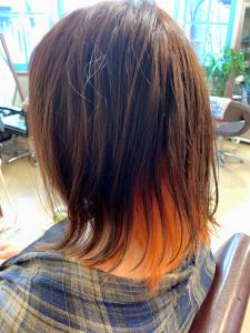 インナーカラー☆アンバーオレンジ - Hair Salon Syrup掲載