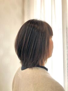 外ハネ/ミディアム/暖色系カラー/白髪染め/40代50代/ - QUALIS 上福岡店掲載
