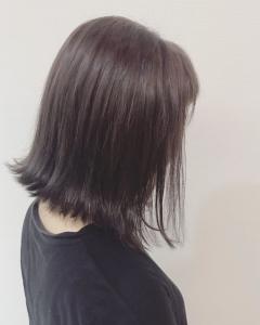 ダークラベンダー切りっぱなしボブ　【青木奈那】 - 半個室型美容室 Sourire 今宿店掲載