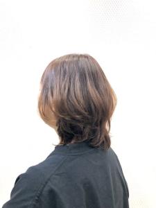 暖色系カラー/くびれヘア/ミディア/ムウルフレイヤー/40代 - QUALIS 上福岡店掲載