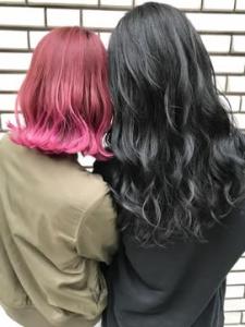 ピンク＆ダークグレー/ロブ/ロング - Di-KA HAIR sendai掲載