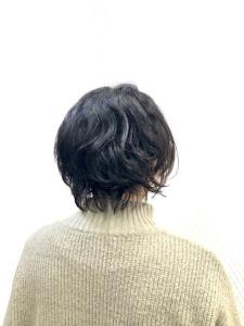 無造作パーマ/デジタルパーマ/ショート/透け感ダークアッシュ - QUALIS 上福岡店掲載