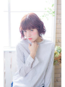 ワインレッド系☆ジューシーウエットボブ - Neolive aim 横浜店掲載