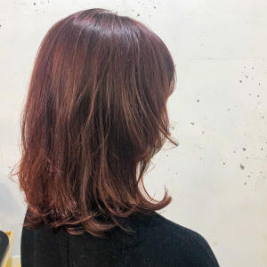 ワインレッド×セミウルフ - Lourdes hair design掲載
