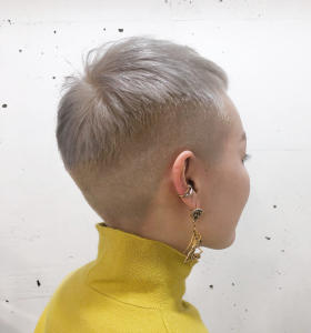 ホワイトベージュ×フェードカット - Lourdes hair design掲載