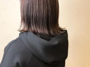 切りっぱなしボブ　ラベンダーアッシュ - SUPER CUT 元町店掲載