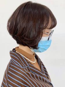 ココアベージュ/グラボブ/髪質改善/小顔ショートボブ/40代 - QUALIS 上福岡店掲載