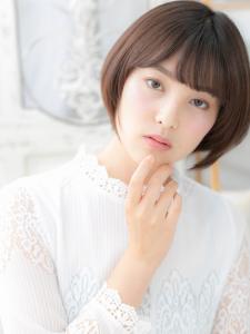 オリーブアッシュ小顔前下がりナチュラルボブ　ダークアッシュ - mod's hair【モッズヘア】上尾/上尾西口店掲載
