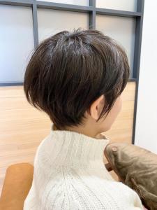 大人可愛いひし形ショート - 半個室型美容室 Sourire 今宿店掲載