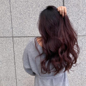 【MALUNA 嵐】ブリーチ無し ワインレッドstyle - HAIR MAKE MALUNA 大通店掲載