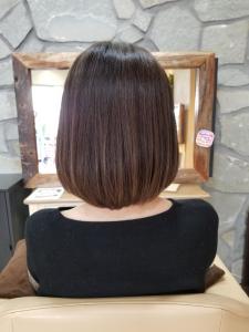 明るい白髪染め×ボブ - another sky掲載