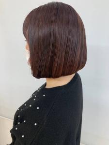 前下がり/小顔/グラボブ/暗めカラー/ツヤ髪/30代40代 - QUALIS 上福岡店掲載