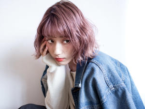 ミニボブ×ラベンダーピンクアッシュ１ - EIGHT omiya 大宮店掲載