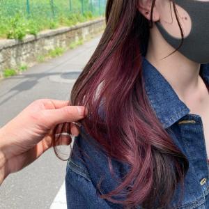 インナーカラー　ワインレッド　ボルドーカラー - ACT 表参道店掲載