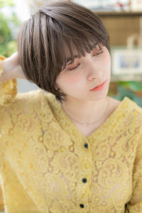 外国人風ダークアッシュ小顔マッシュショート　ハーブカラー - COVER HAIR bliss【カバーヘア ブリス】戸田公園/戸田公園西口店掲載