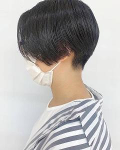 小顔ショート/ショートグラ/黒髪/白髪染め/30代40代 - QUALIS 上福岡店掲載