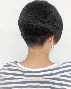 小顔ショート/ショートグラ/黒髪/白髪染め/30代40代 - QUALIS 上福岡店掲載