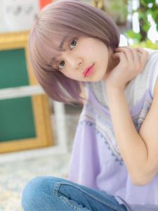 ツヤ髪ラベンダーカラー透け感前下がりボブ　アニメカラー - COVER HAIR bliss 川口東口駅前店【カバー ヘア ブリス】掲載