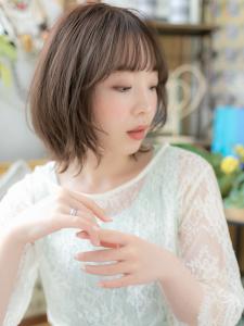 濡れ髪フェザーバング小顔前下がりロングボブ　オン眉ショート - COVER HAIR bliss【カバーヘア ブリス】上尾/上尾西口店掲載