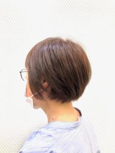 小顔/ショート/ショートボブ/暖色系カラー/白髪染め/50代 - QUALIS 上福岡店掲載