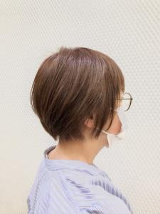 小顔/ショート/ショートボブ/暖色系カラー/白髪染め/50代 - QUALIS 上福岡店掲載
