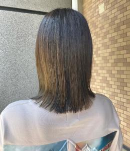 ぱつっとボブ×オリーブベージュカラー - 半個室型美容室 Sourire 春日店掲載