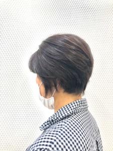 前下がり/ショート/小顔/ダークブラウン/40代50代60代 - QUALIS 上福岡店掲載