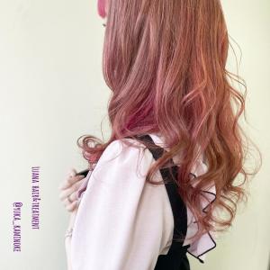 ピンクカラーにピンクインナー♪ stylistゆか - Luana hair＆treatment掲載