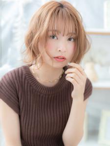 外国人風テラコッタ抜け感切りっぱなしロブ　ピンクベージュ - mod's hair【モッズヘア】上尾/上尾西口店掲載