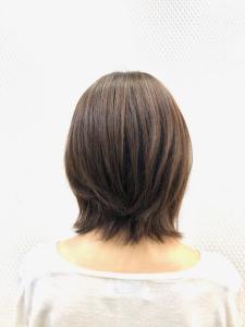 ひし形/毛先外ハネ/くびれヘア/暗めカラー/40代50代/ - QUALIS 上福岡店掲載