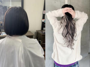  【BeforeAfter♪】ボブから染めずにグラデロング☆ - 個室型美容室Jewel＆女性専用ヘアサロンBarbie掲載