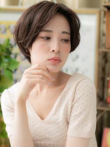 かきあげ前髪黒髪大人ボブショートマッシュ　前髪なしショート - COVER HAIR & SPA bliss【カバーヘア アンド スパ ブリス】浦和/浦和西口店掲載