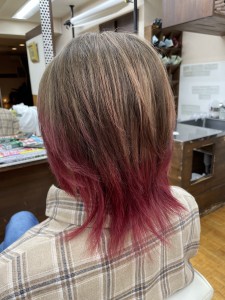 ローライト×グラデーションチェリーレッド