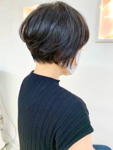 丸み/ショート/グラデーション/黒髪/小顔/ハンサムショート - QUALIS 上福岡店掲載