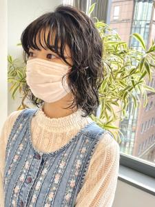 ウルフカットにパーマで動きを♪ - Eleanor 梅田店掲載