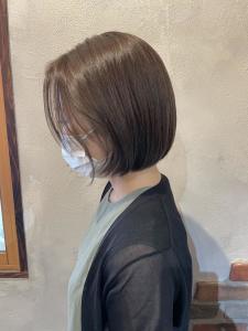 ツヤのあるラベンダーベージュカラー - 福岡 オーガニックカラー miroa掲載