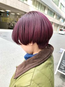 ワインレッドカラー/ピンクカラー/ウェットヘア/こなれヘア - FIX-hair 梅田店掲載
