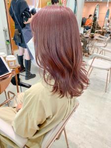 くすみピンク/ミディアム/ブリーチカラー - nalu.掲載