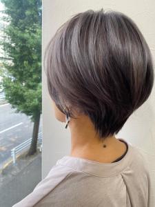 丸みショート/ハイライト/グレー/20代/30代/40代 - ISOLA-blu 黒川店掲載