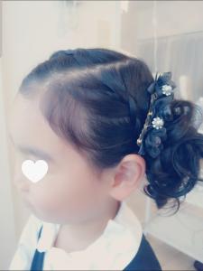 キッズ　ヘアアップ