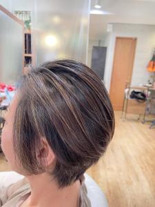 くびれショート白髪ぼかし【Attirer飯田裕之】 - Hair salon Attirer掲載
