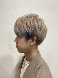 ミルクティーベージュ&インナーブルー - NAP hair &Nalow homme掲載