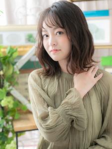 バレイヤージュシースルーバングウェットヘア　透けバング - COVER HAIR bliss 上尾西口店掲載