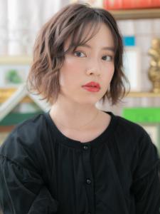 ネオシースルーバングくせ毛風前下がりボブ　ふわふわショート - COVER HAIR bliss【カバーヘア ブリス】上尾/上尾西口店掲載