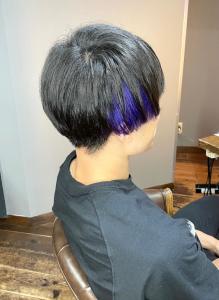 ブルーヴァイオレットインナーカラー・マッシュショート - hair＆make egerie掲載