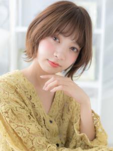 暖色系カラーラフニュアンス韓国風くびれボブ　ヌーディーカラー - mod's hair【モッズヘア】上尾/上尾西口店掲載