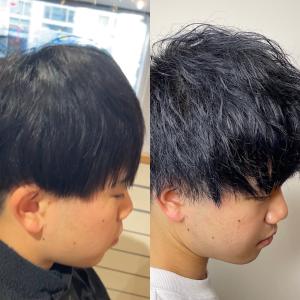 【ソフトツイスパとネイビーブルー】リアルビフォーアフター - Hair Salon Mimosa Works掲載